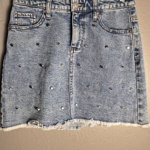 wild fable Light Blue Denim Mini Skirt with Silver Studs